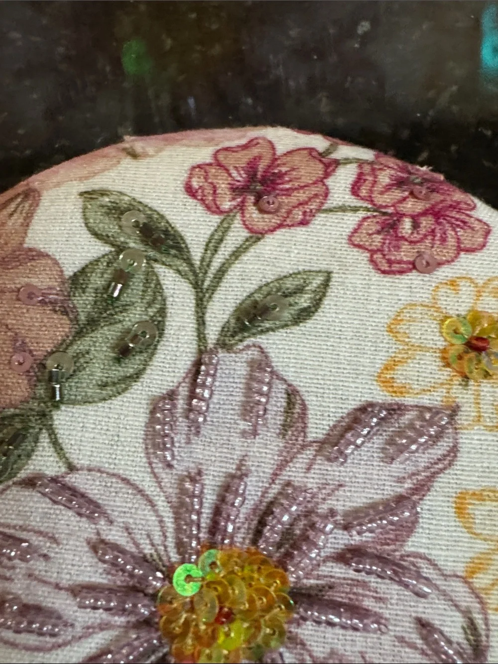 NEW Floral Sequin Round jewelry- Multicolor